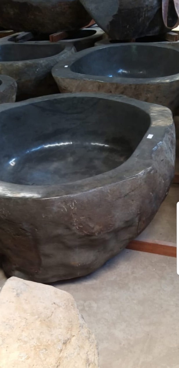 Handcrafted Natural Stone Freestanding Bathtub - Spa Quality