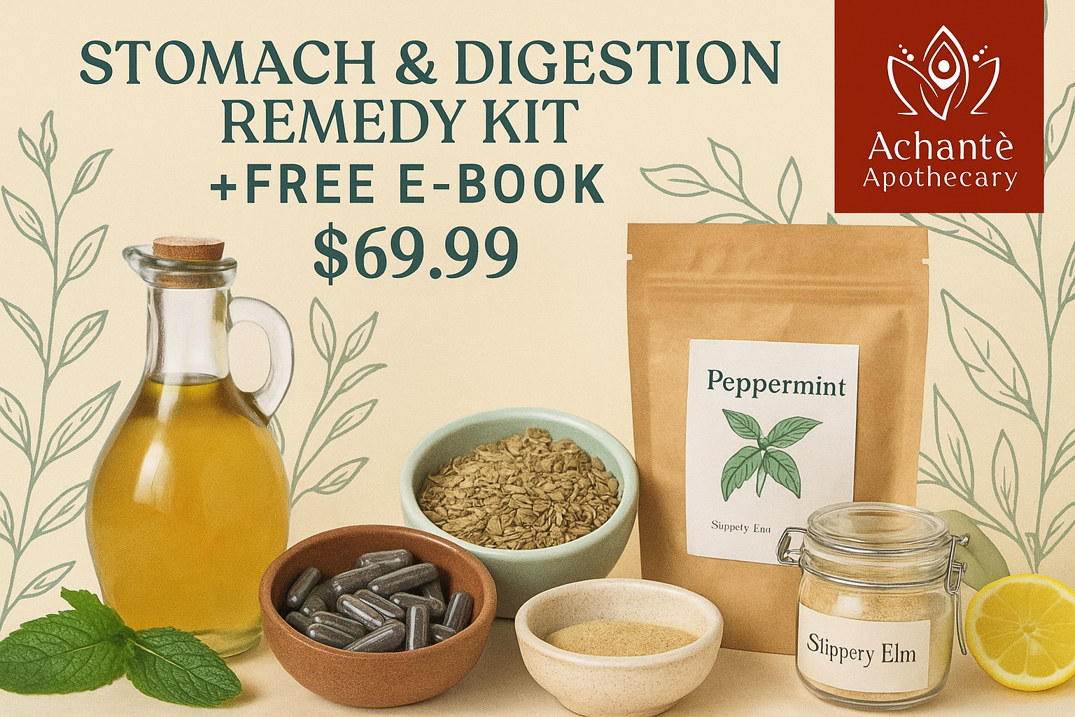 Stomach & Digestion Aid Herbal Remedy Kit