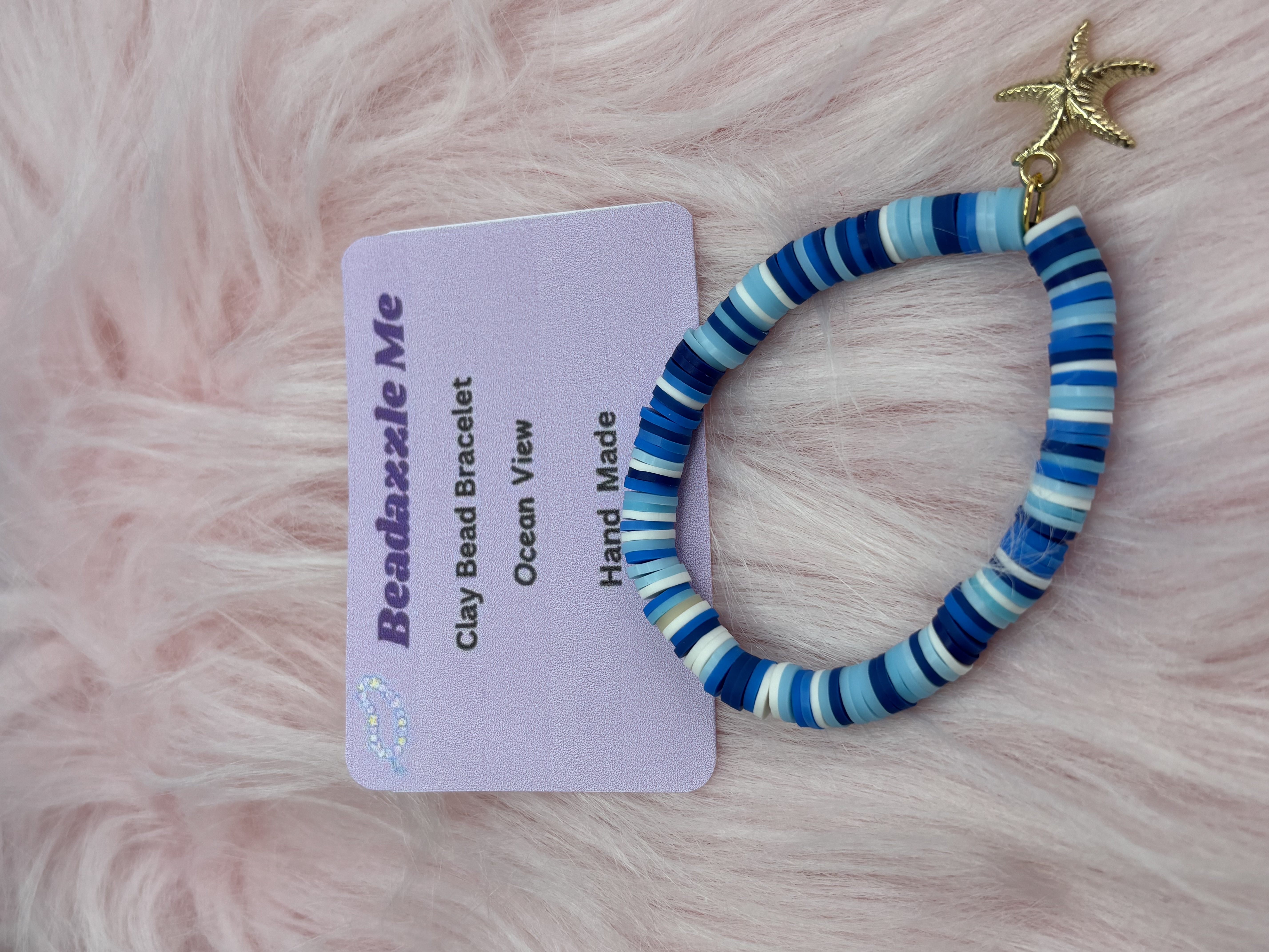 Clay Bead Bracelet- Ocean View