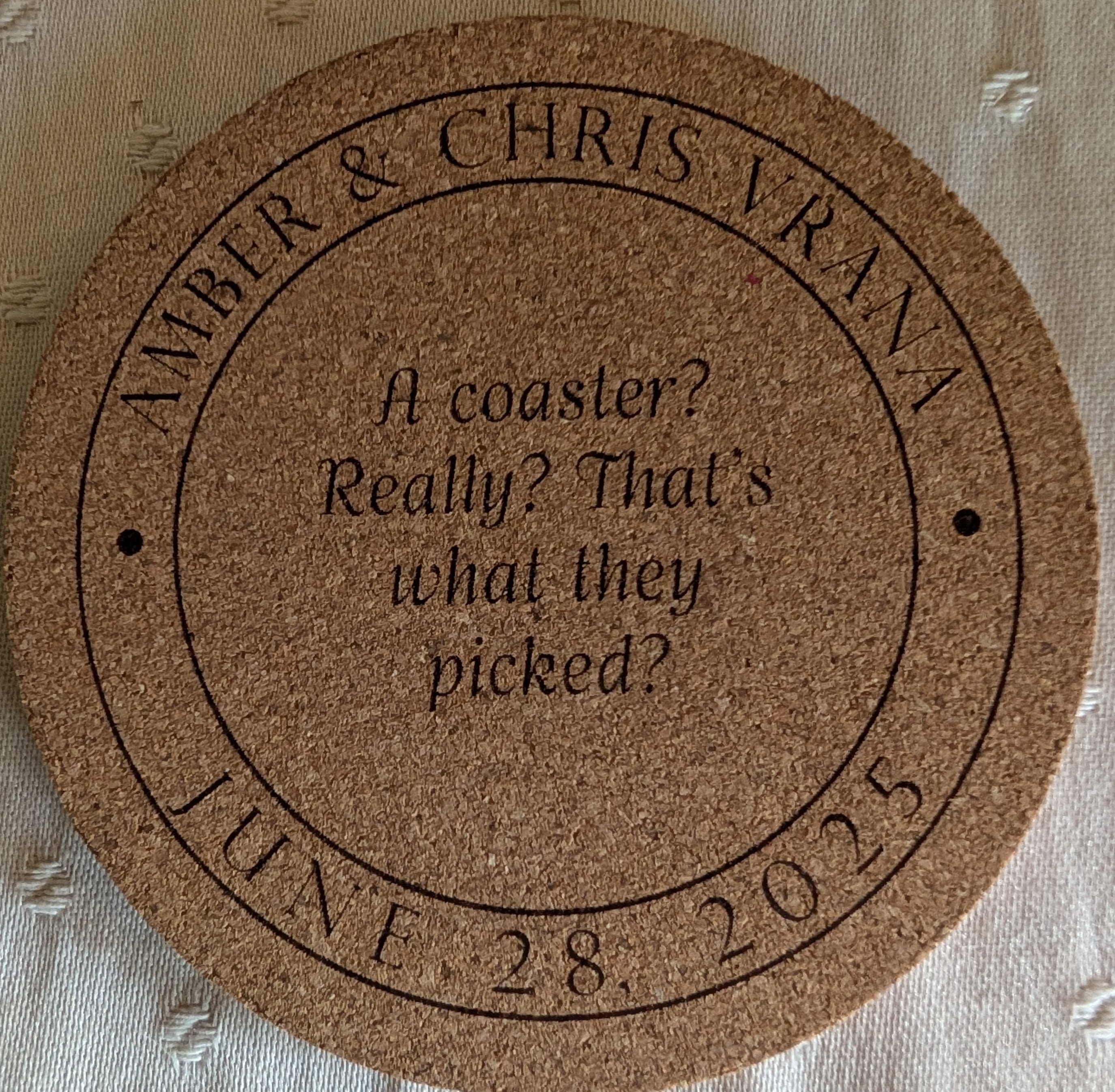 Custom Cork Coaster