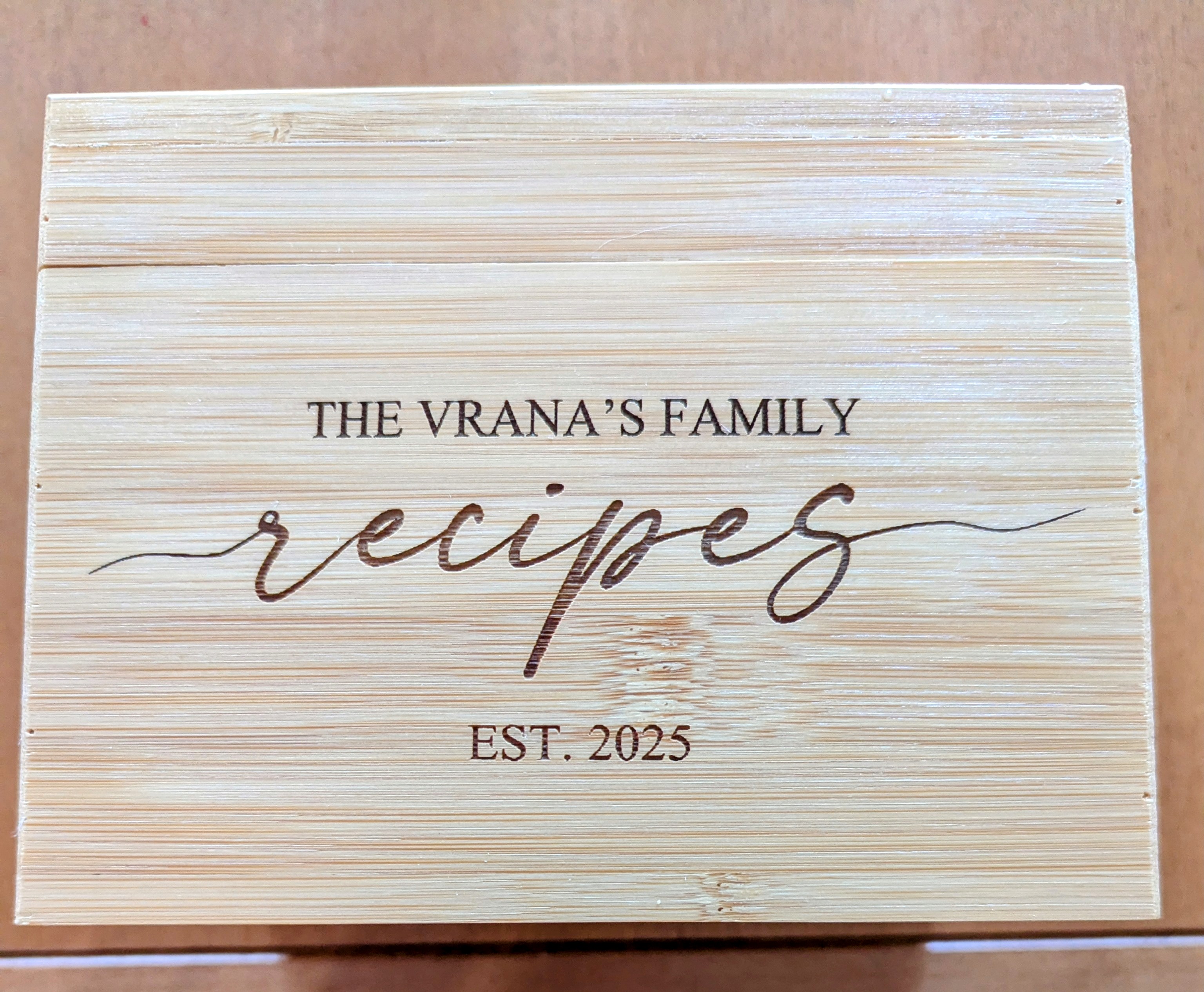 Personalized Recipe Box