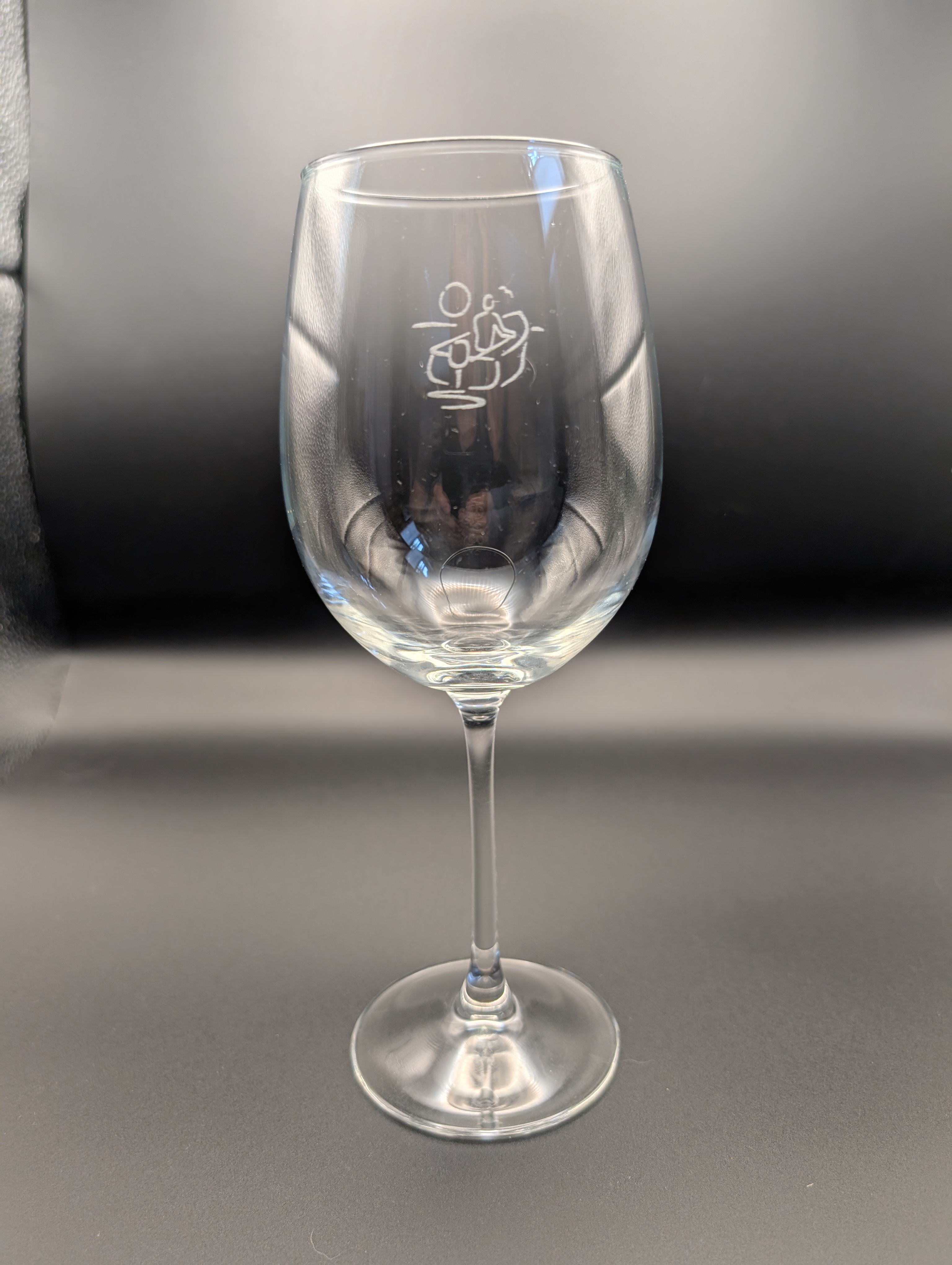 Village Logo Wine Glass
