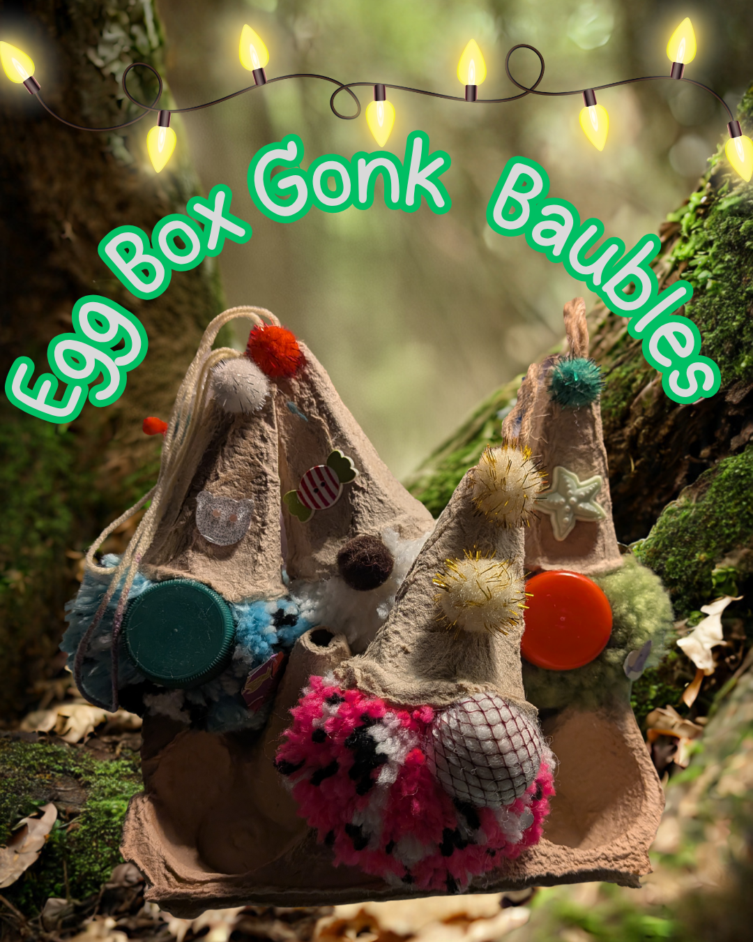Egg Box Gonk Baubles set