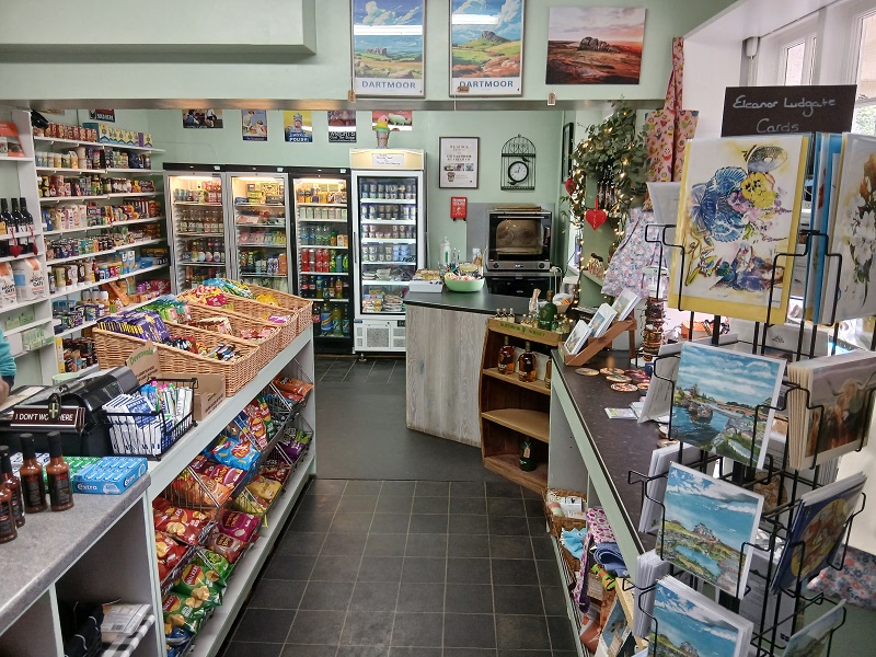 Postbridge stores - inside the shop