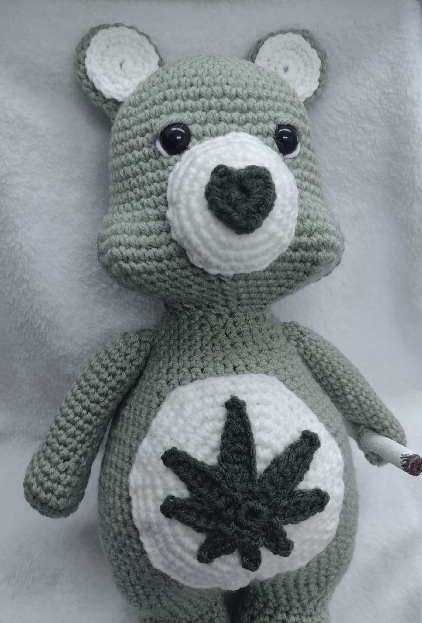 Stoner Bear – Handmade Crochet Chill Buddy