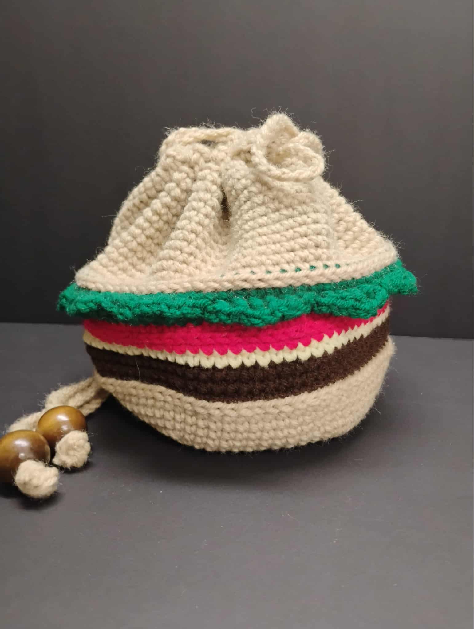 Crochet Hamburger Purse