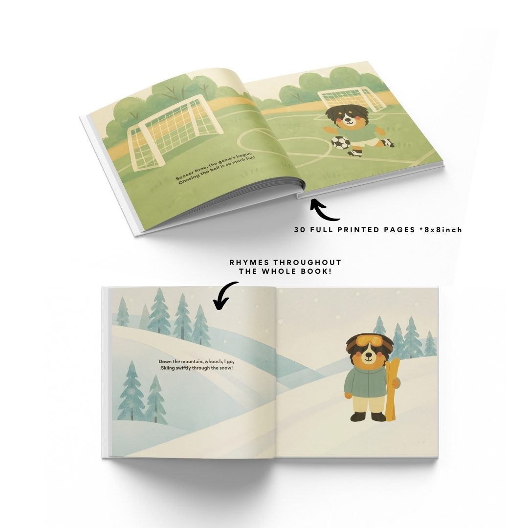 Custom Pet Spor Book for Kids – Personalized Bedtime Story, Dog or Cat as Hero - Gift Idea for Godso