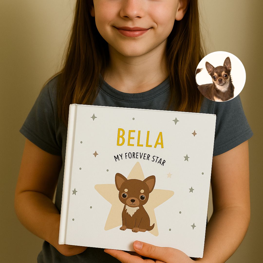 Personalized Pet Memorial Book | Dog, Cat, or Rabbit Loss Gift | Pet Remembrance Story for Kids