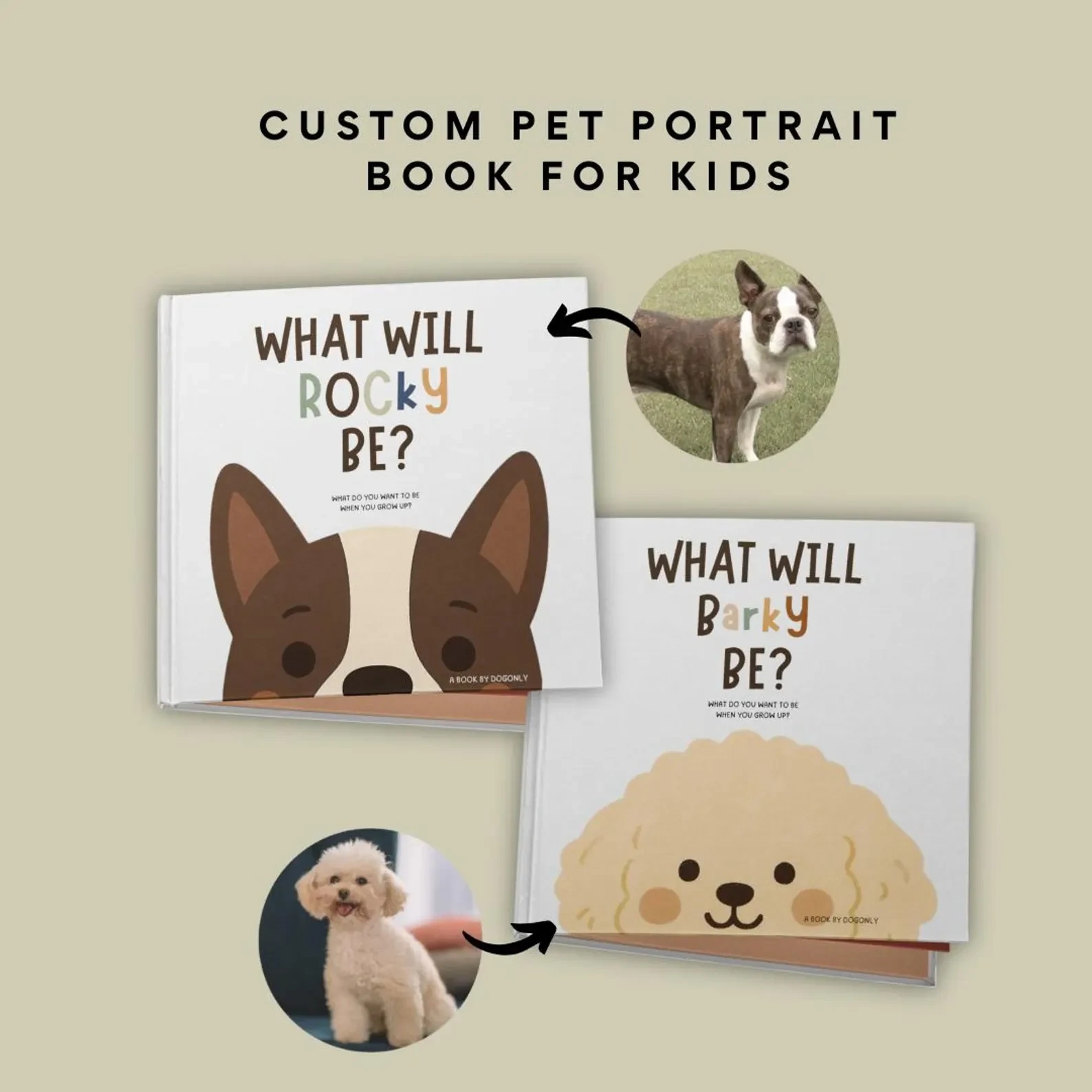 Custom Pet Jobs Book for Kids – Personalized Bedtime Story, Dog or Cat as Hero - Gift Idea for Godso
