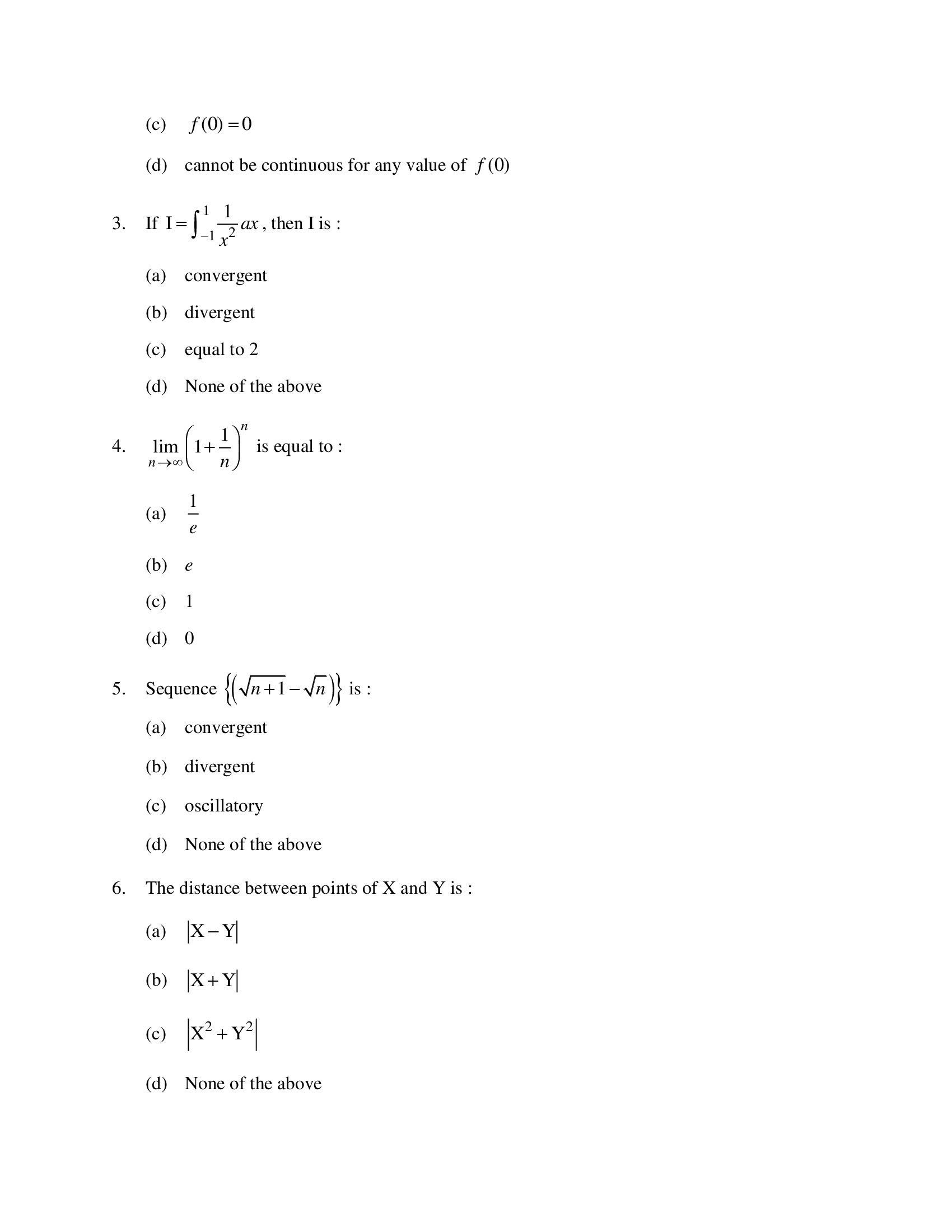 PSSOU MA/MSC (Mathematics) Previous Real Analysis (L–292) Solved Assignment 2025