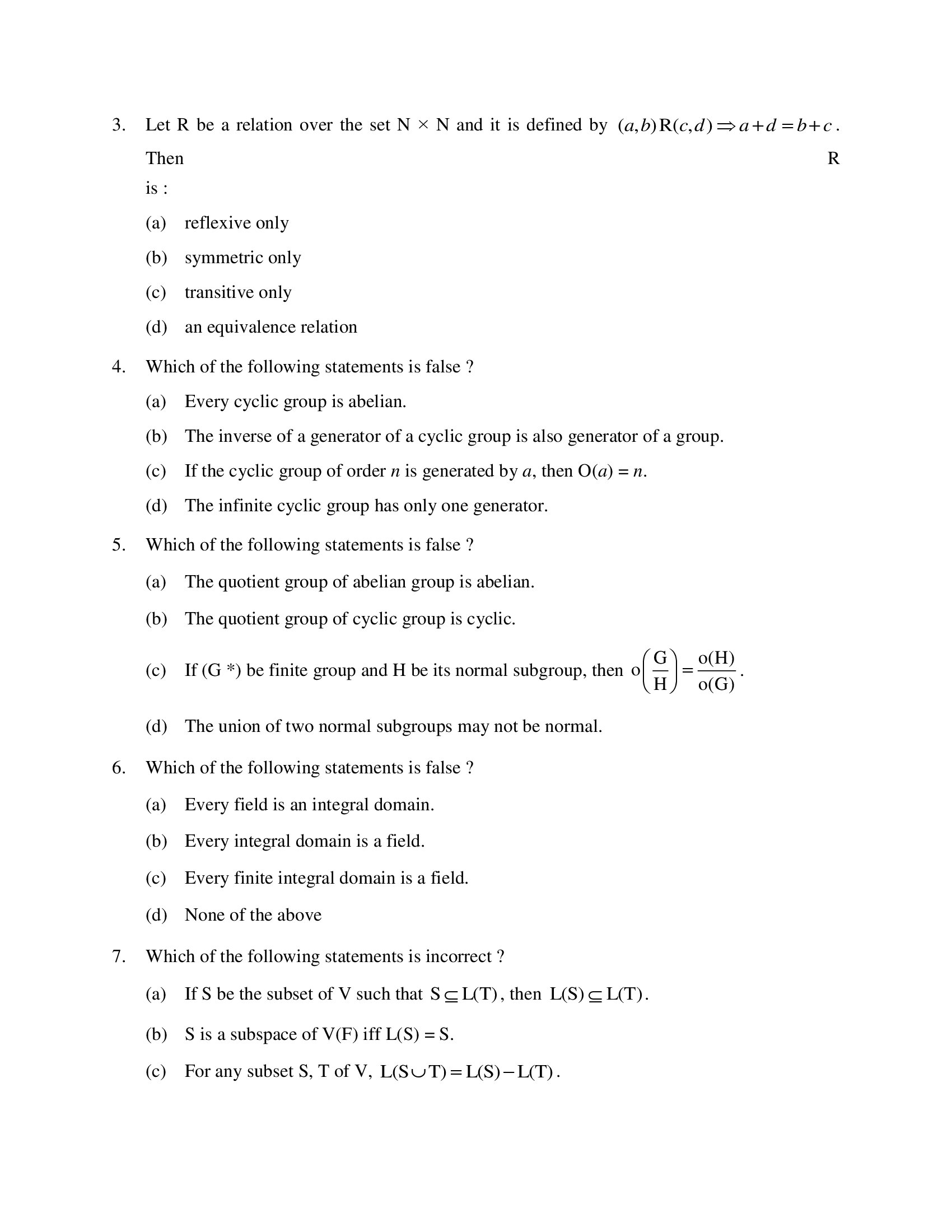PSSOU MA/MSC (Mathematics) Previous Discrete Mathematics (L–294) Solved Assignment 2025