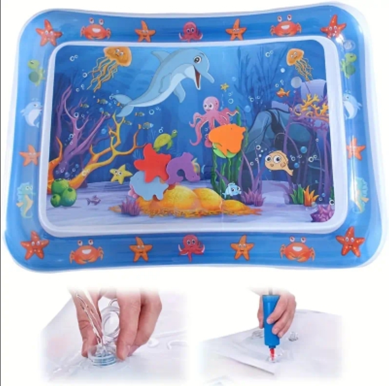 Tummy Time Water Mat for Babies (Random Design)