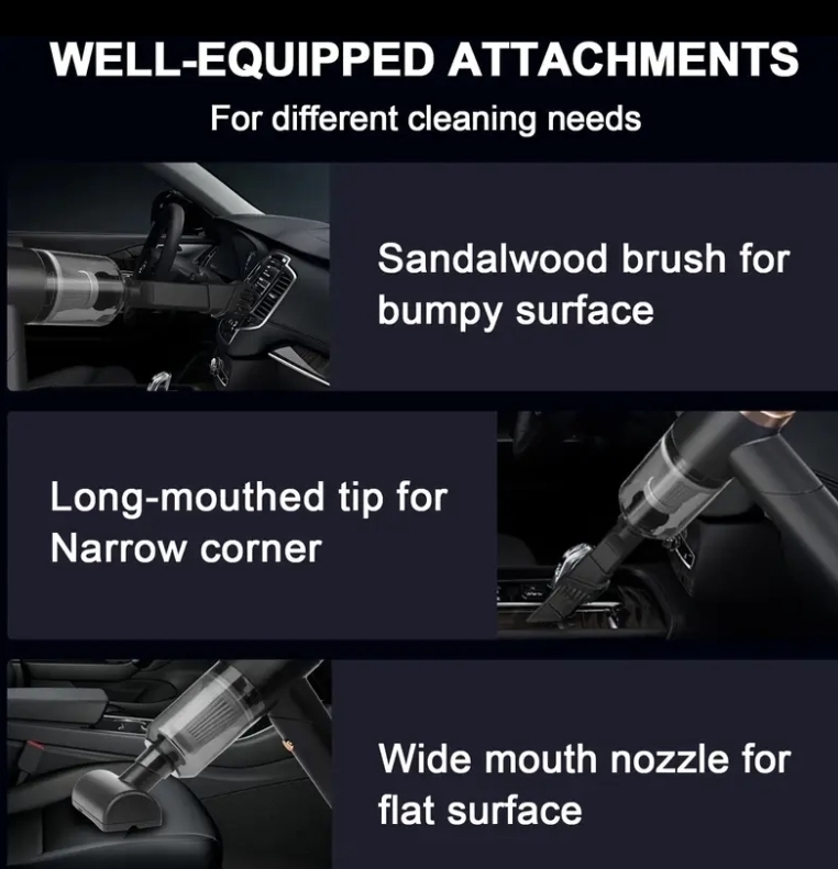 4 in 1 Cordless Handheld Vacuum (USB Rechargeable)