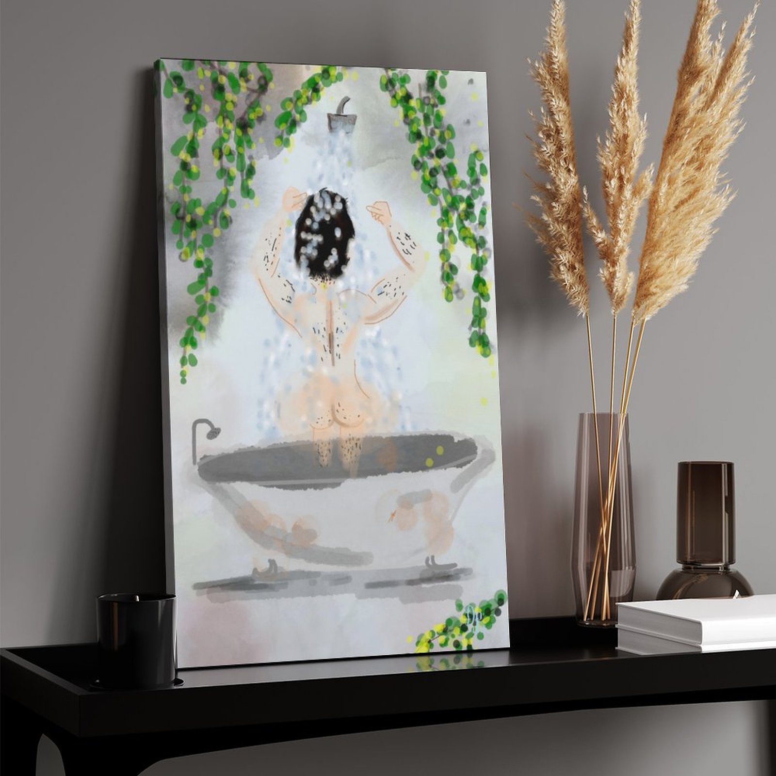 Shower Canvas Print 17"x11"