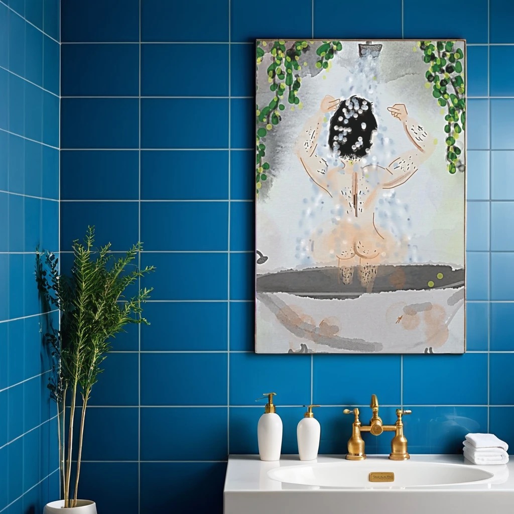 Shower Canvas Print 17"x11"