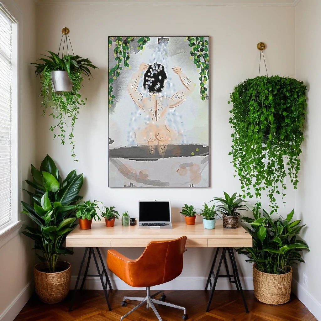 Shower Canvas Print 17"x11"