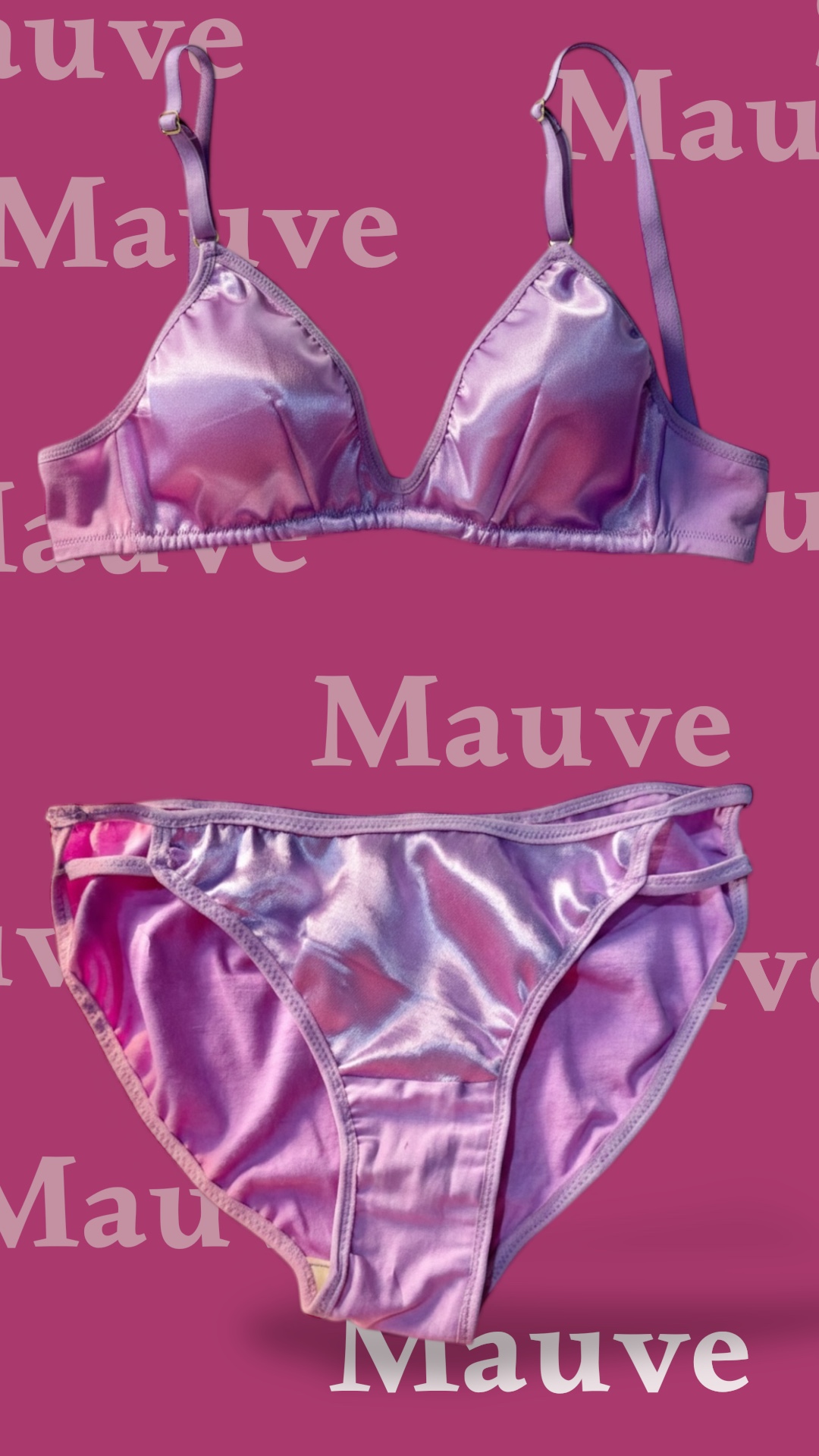 Mauve Fendi Silk Brassiere