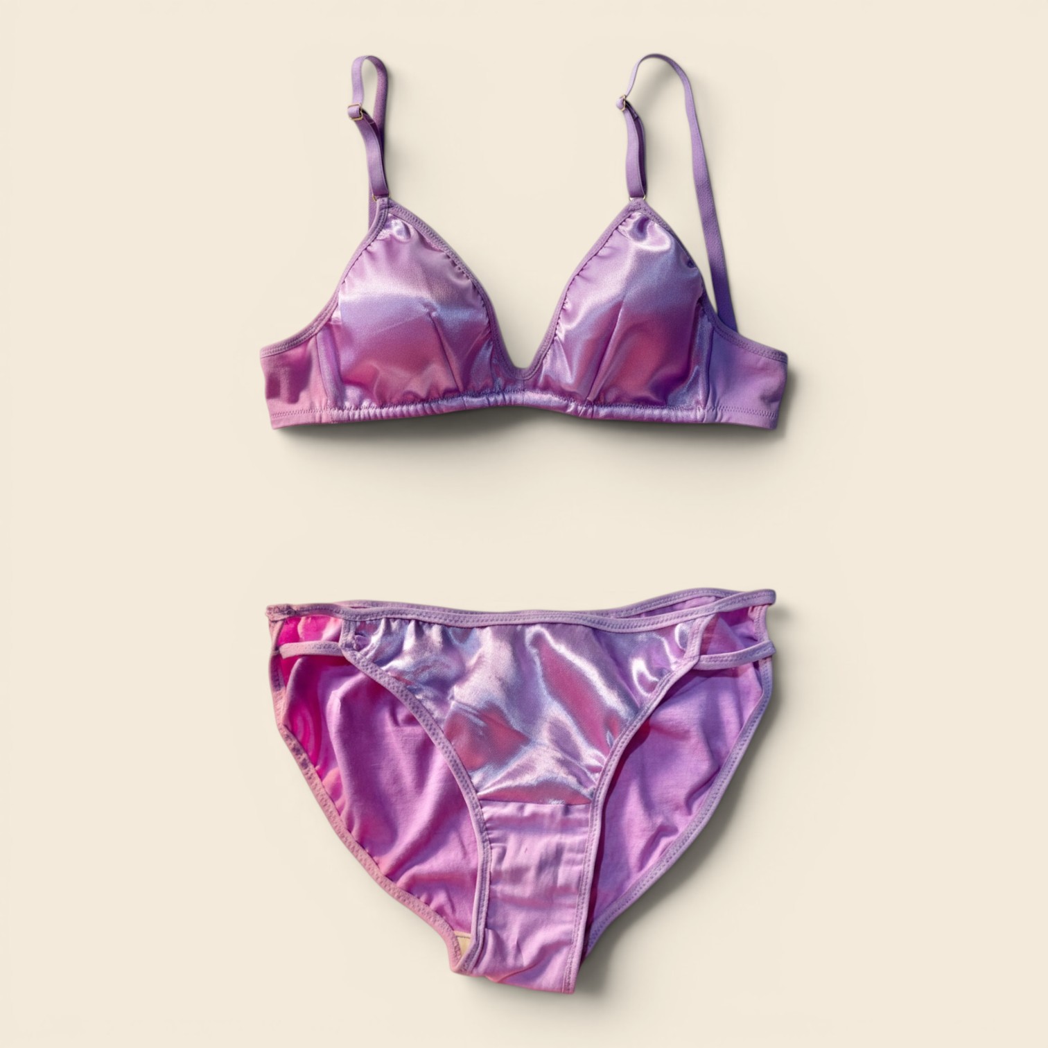 Mauve Fendi Silk Brassiere