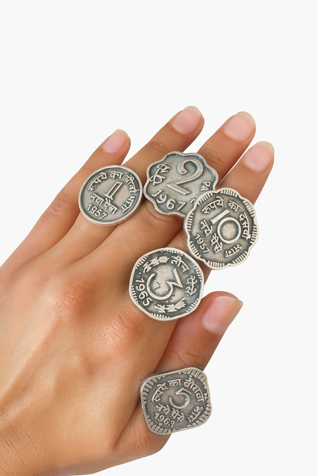 Vintage Indian Coin rings