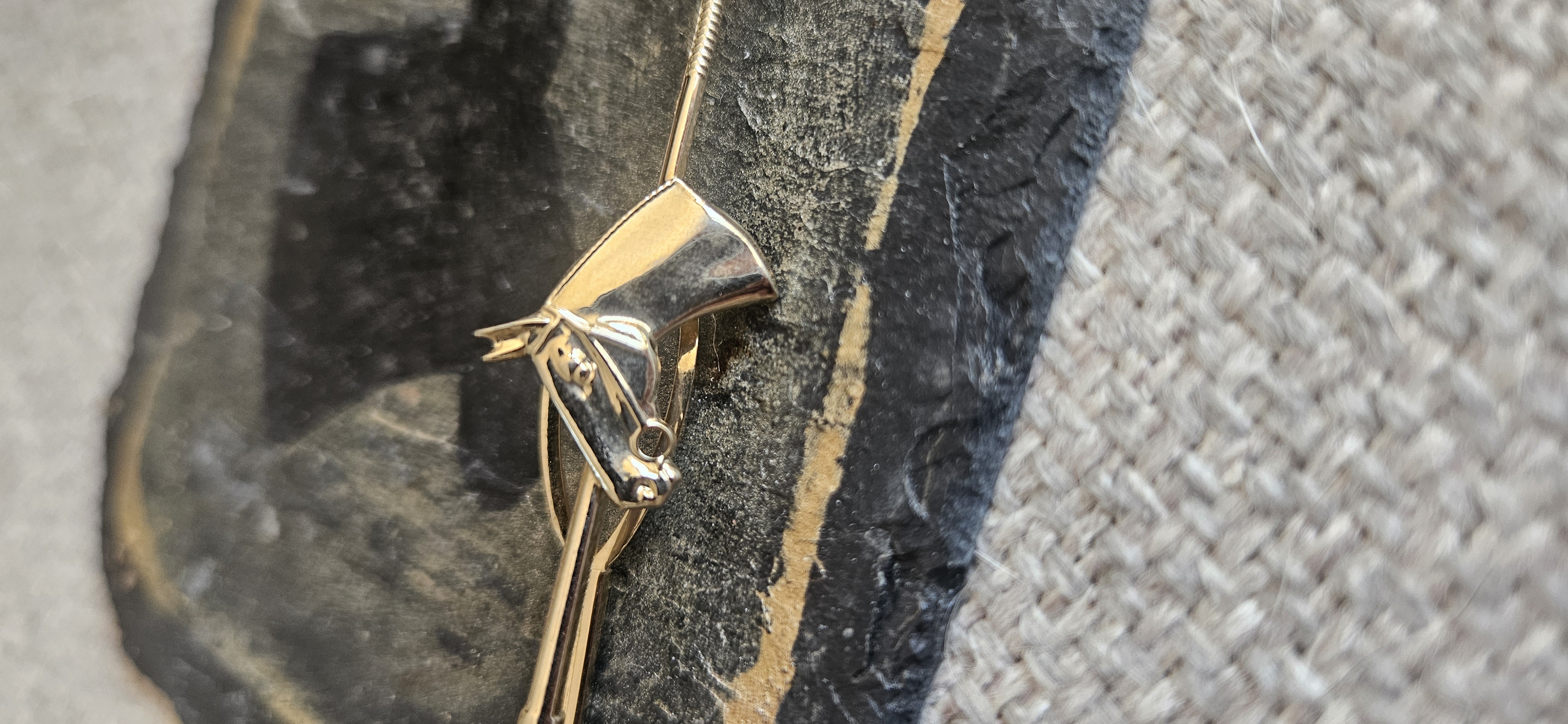 Vintage Horse and crop tie clip