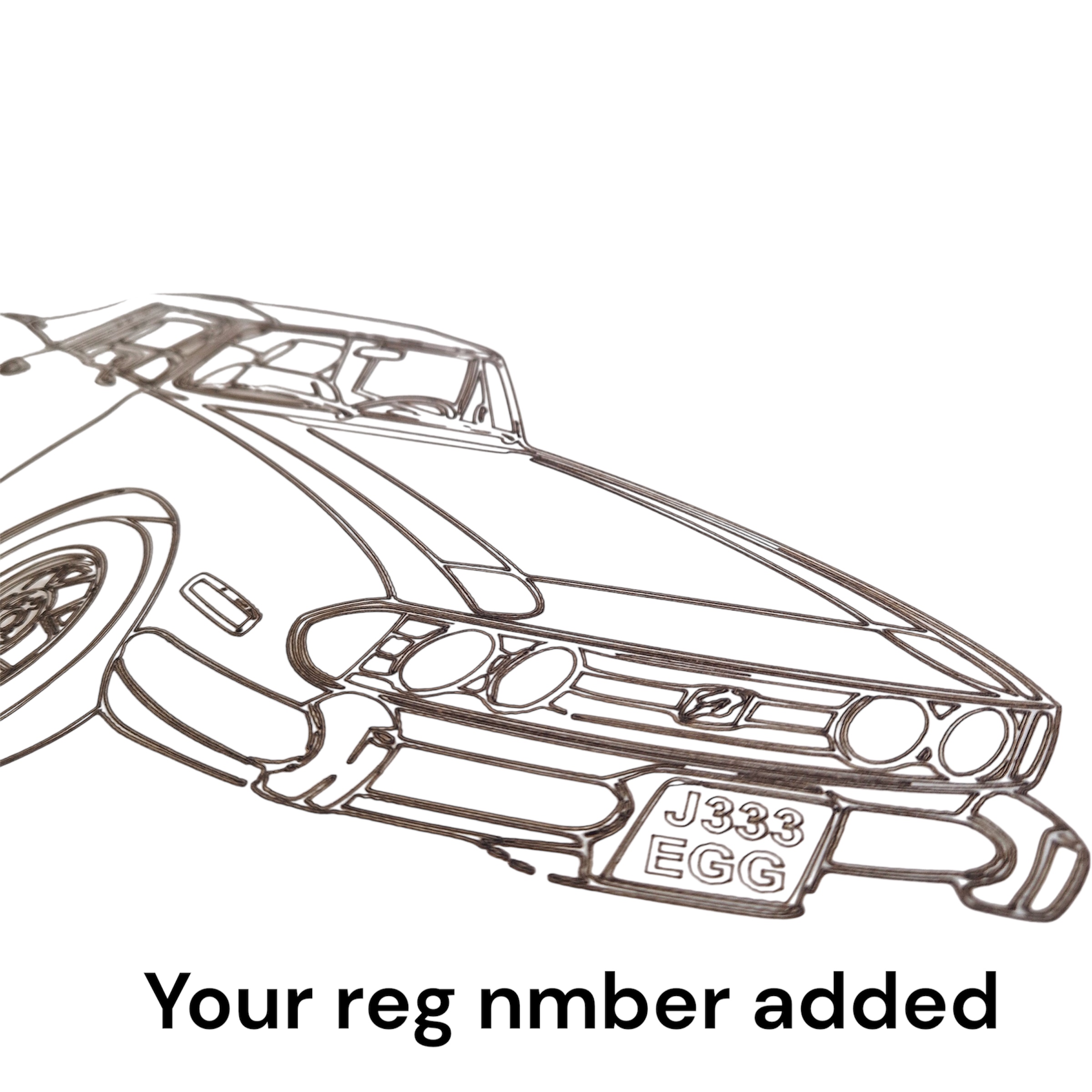 Triumph Stag boot panel laser engraved