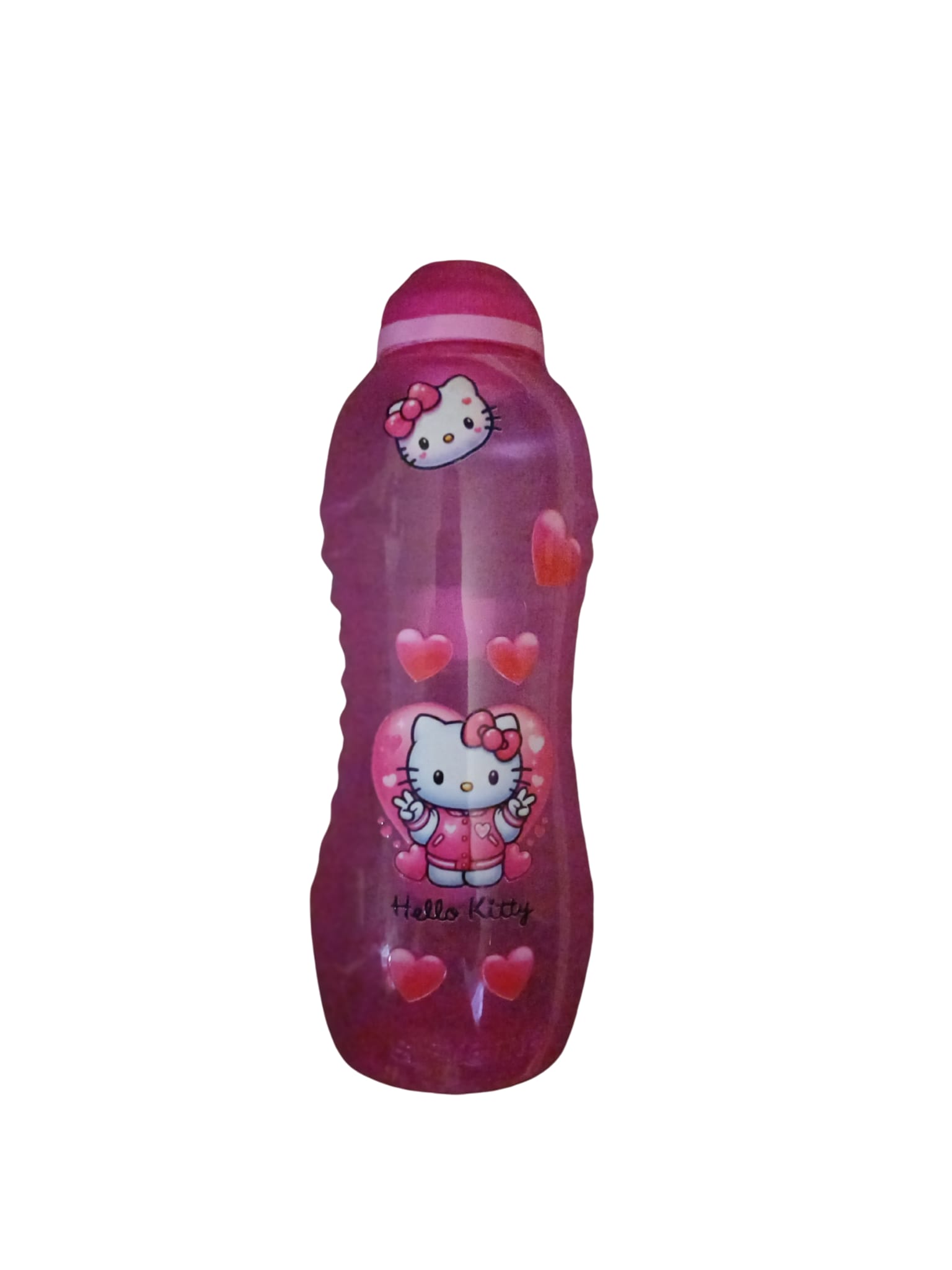 Pink plastic bottles