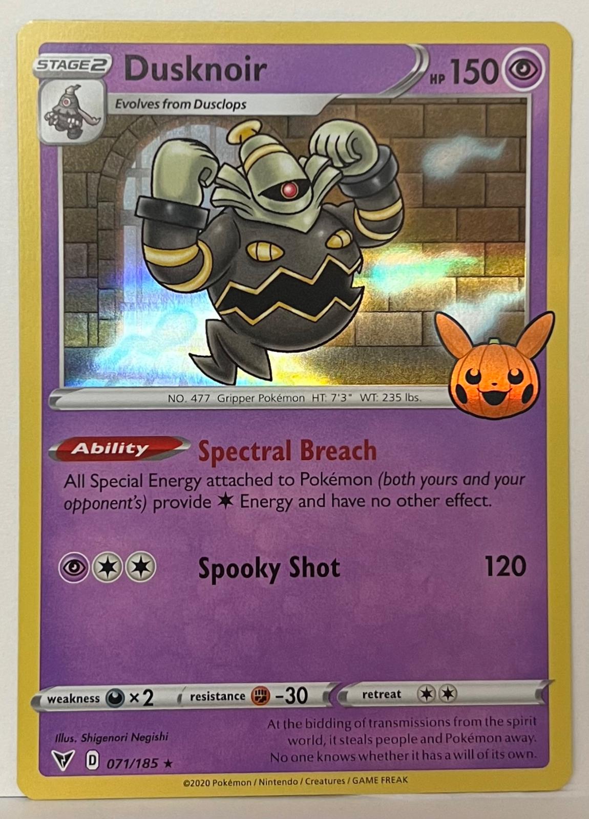 Dusknoir 071/185 Vivid Voltage Trick or Trade Holo