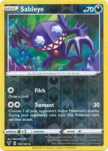 Sableye 105/185 Pokémon Vivid Voltage Reverse Holo