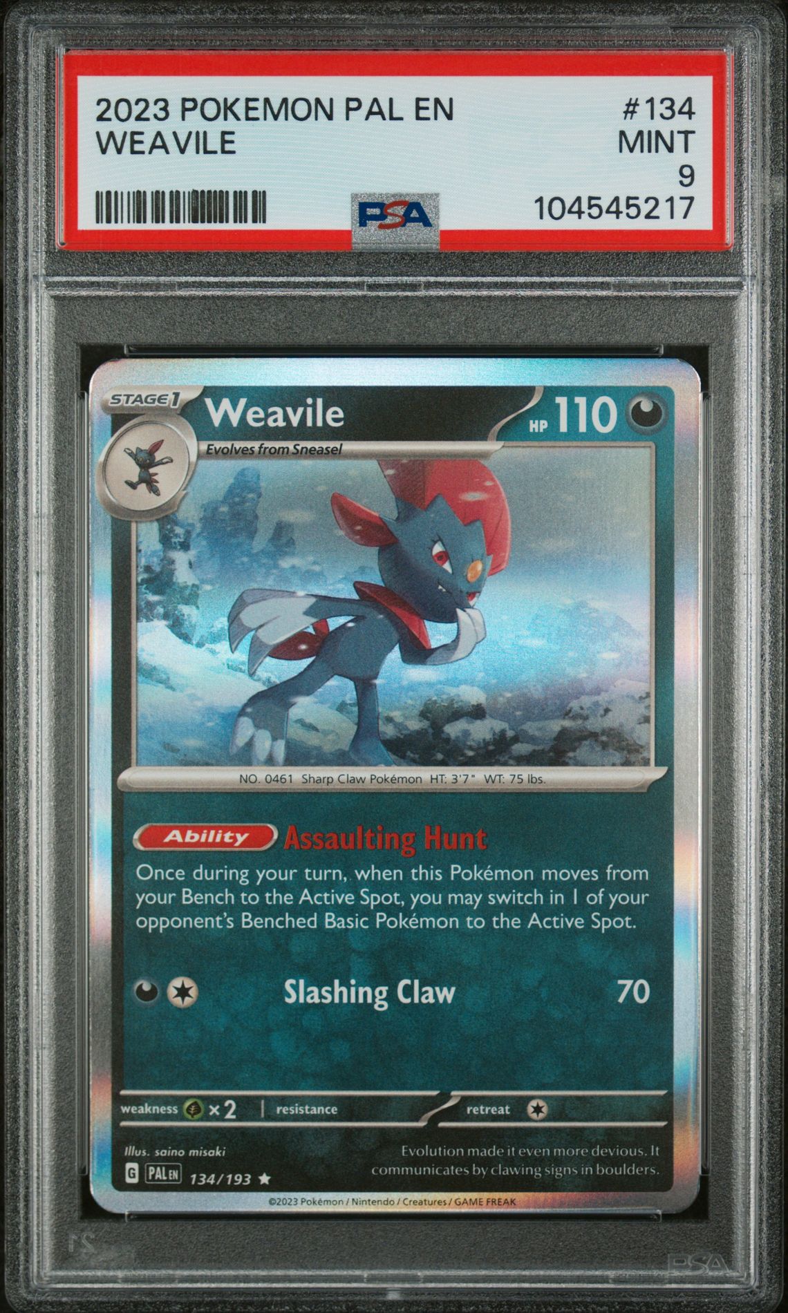Weavile 134/193 Pokémon Paldea Evolved