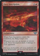 Fiery Inscription 126 MTG Lord of the Rings