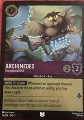 Archimedes - Exceptional Owl Foil 76/204 Disney Lorcana Archazia's Island