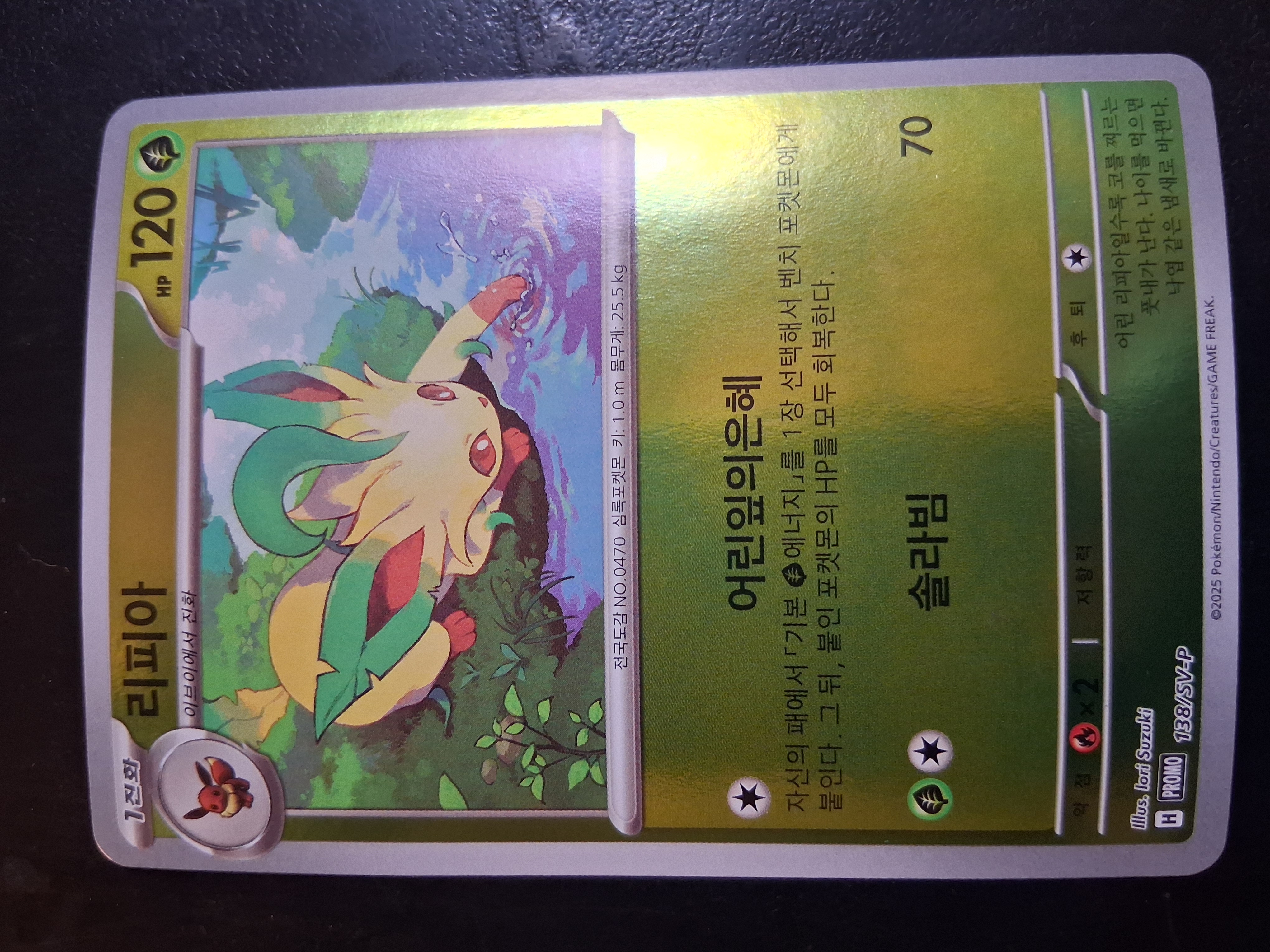 Leafeon Foil 138/SV-P Pokémon Korean Promo