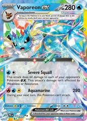 Vaporeon ex Foil 23/131 Pokémon Prismatic Evolutions