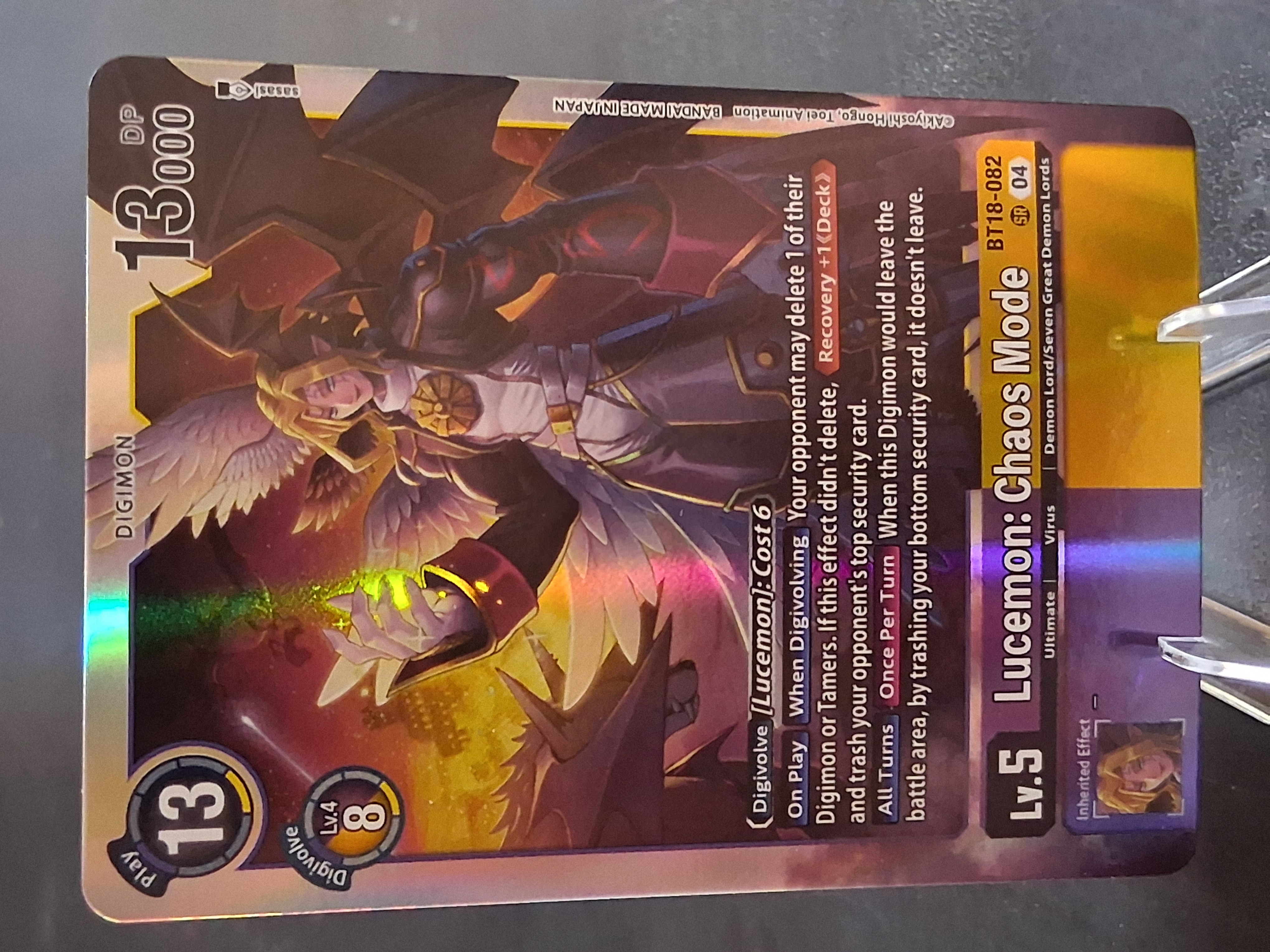 Lucemon: Chaos Mode Foil BT18-082 Digimon Xros Evolution
