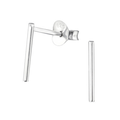 Sterling Silver Bar Stud Earrings