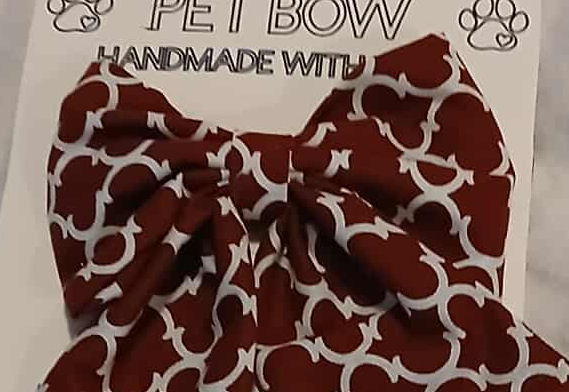 Burgundy Dog Bow