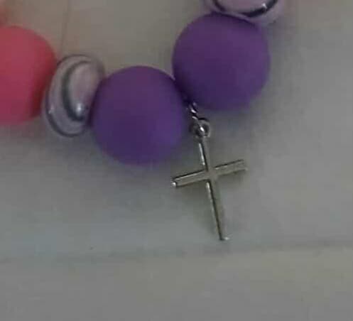 Cross Beaded Wristlet