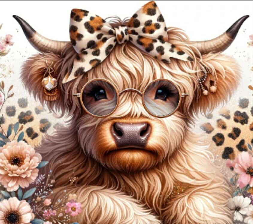 Highland Cow Car Coaster