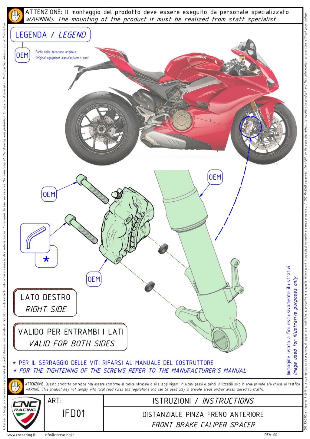 Front Caliper Offset Collar