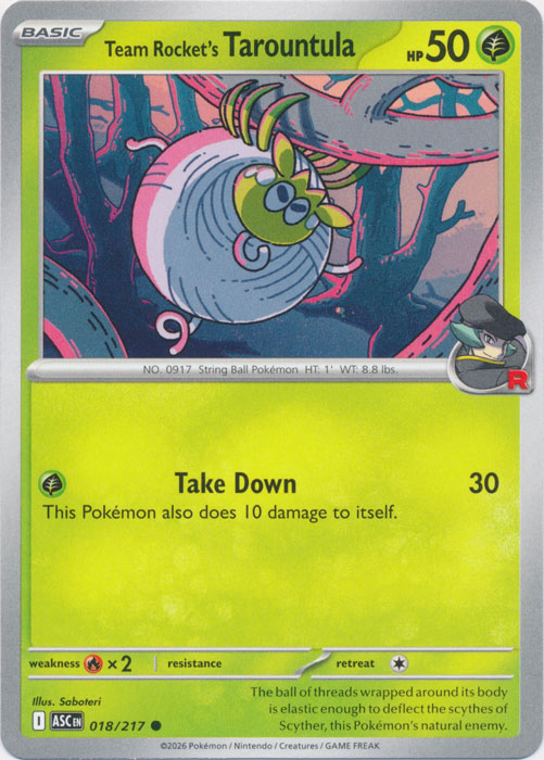 ASC 018/217 Team Rocket's Tarountula