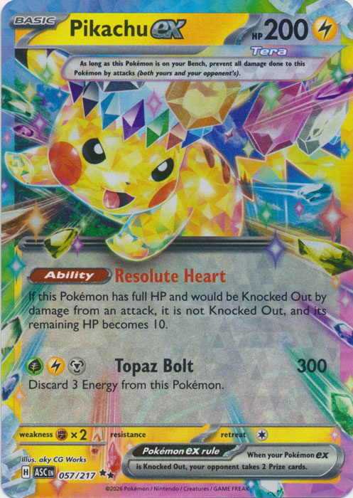 ASC 057/217 Pikachu ex