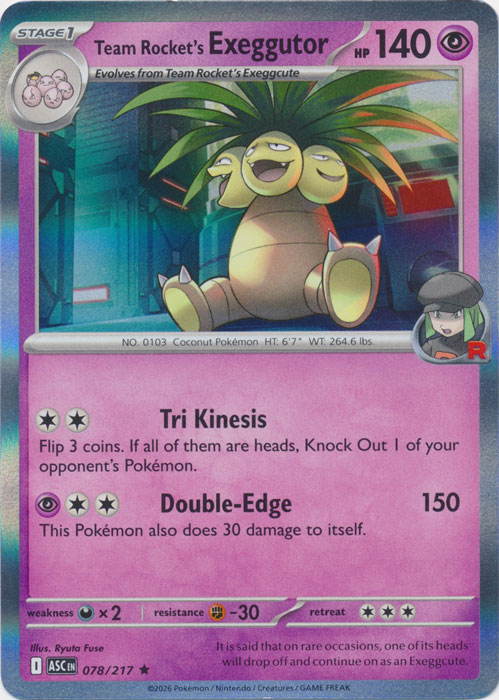 ASC 078/217 Team Rocket's Exeggutor