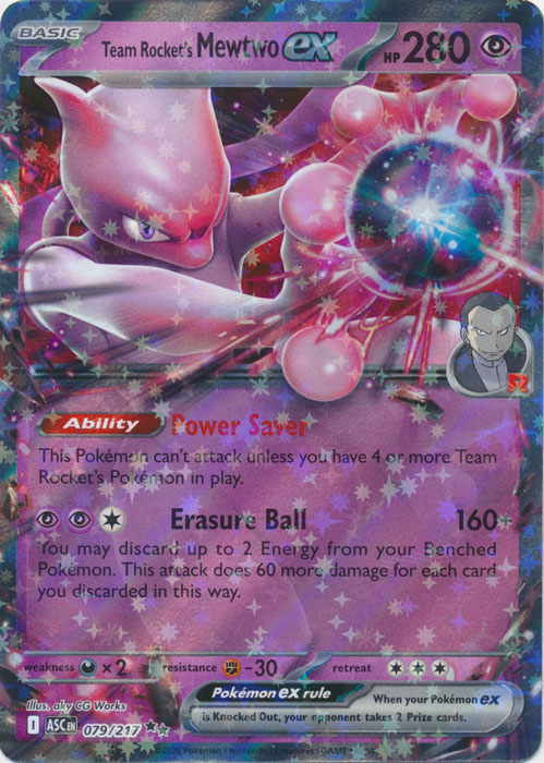 ASC 079/217 Team Rocket's Mewtwo ex