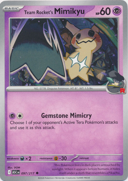 ASC 097/217 Team Rocket's Mimikyu