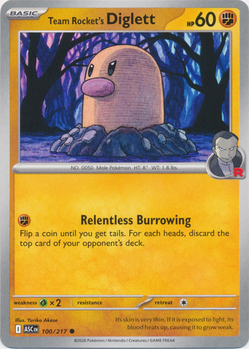 ASC 100/217 Team Rocket's Diglett