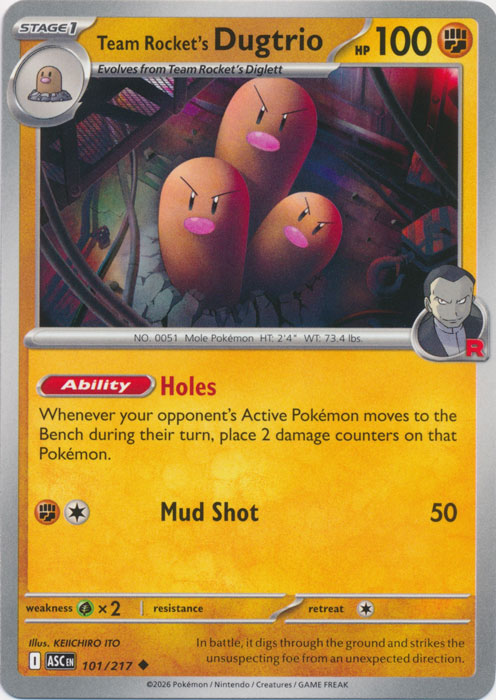 ASC 101/217 Team Rocket's Dugtrio