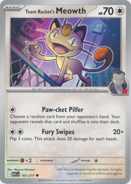 ASC 161/217 Team Rocket's Meowth