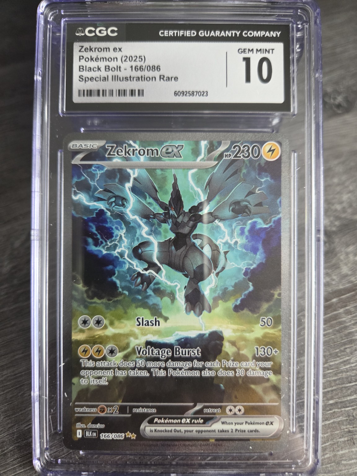 BLK 166/086 Zekrom ex CGC 10