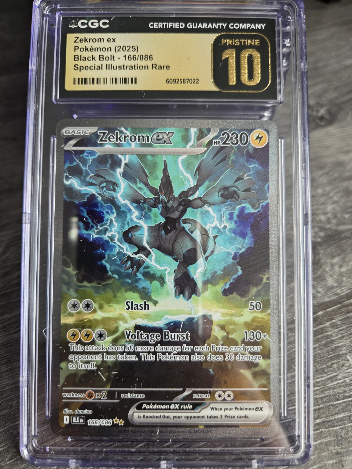 BLK 166/086 Zekrom ex CGC 10 Pristine