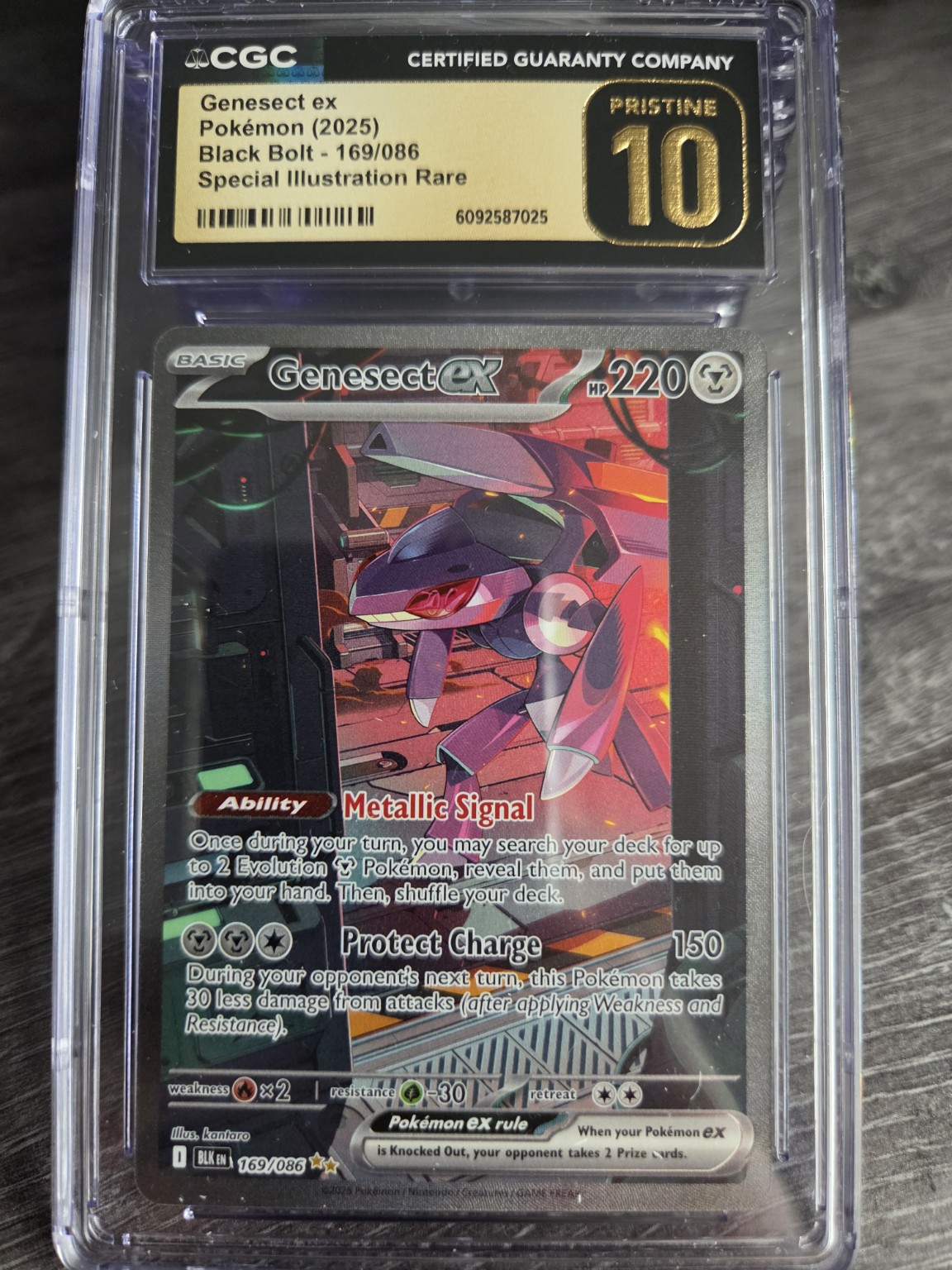 BLK 169/086 Genesect ex CGC 10 Pristine